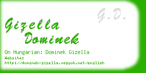 gizella dominek business card